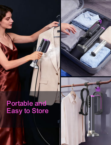 Sundu Travel Steamer 2-4m cord offers flexible placement during use.