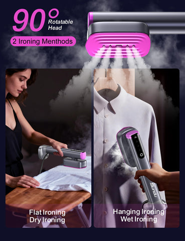 Sundu Travel Steamer LED touch panel for easy mode selection.