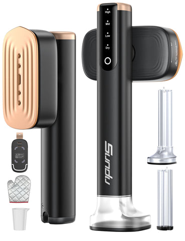 Sundu Travel Steamer delivers powerful steam output for quick wrinkle removal on the go.