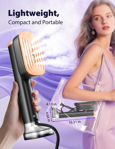 Sundu travel steamer touch control and LED display for precise settings.