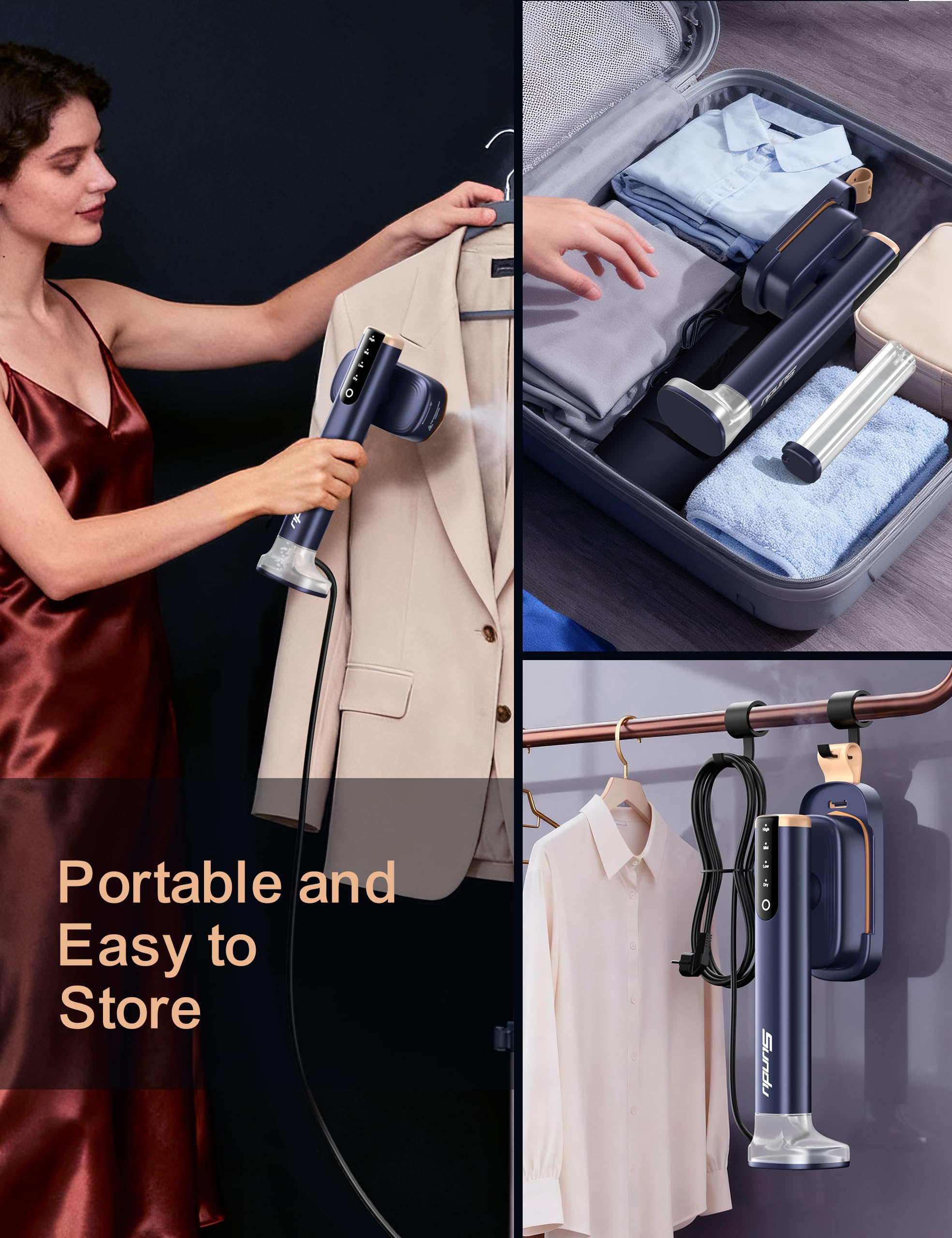 Sundu Travel Steamer two point four meter cord offers flexible reach
