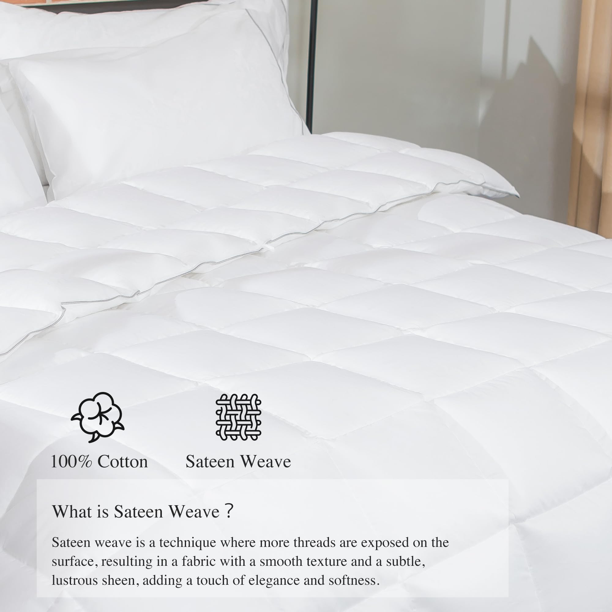 Sunflower comforter queen features box stitching to keep filling evenly distributed