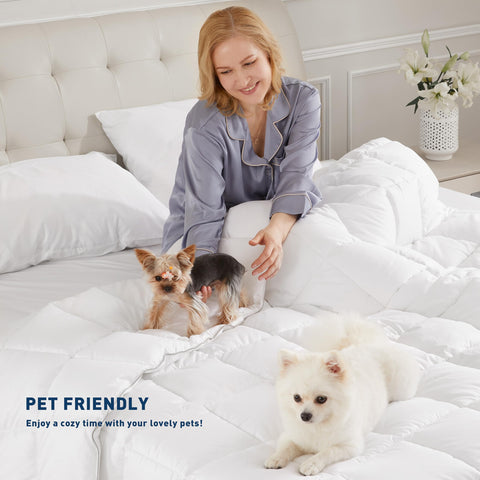 Sunflower lightweight fill provides breathable, cool sleeping experience.