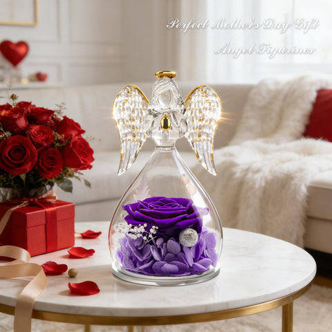 Sunia preserved rose in glass dome showing lasting color and form