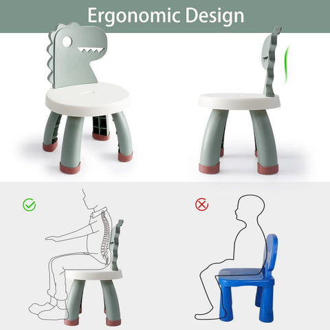 Sunkaioo Toddler Dino Chair assembly process shown tool-free setup