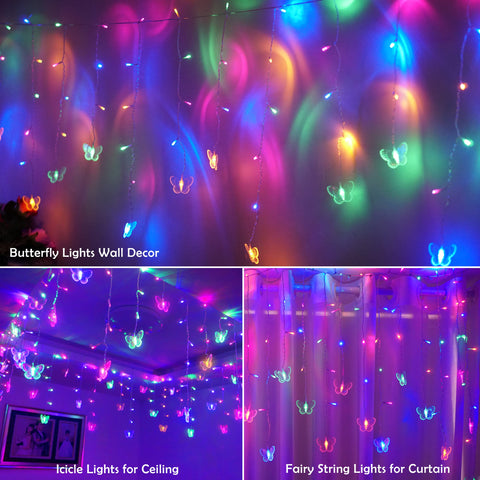 SunKite 6m long curtain lights decorate drapes and windows beautifully for festive settings.