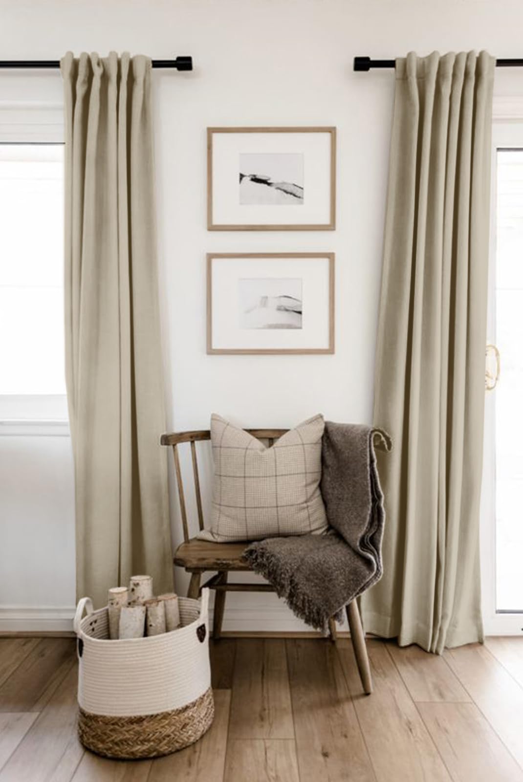 Sunlight blocking demo illustrating privacy and room darkening with Blackout Shield curtains.