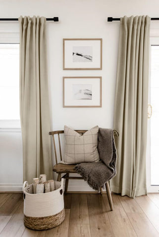 Sunlight blocking demo illustrating privacy and room darkening with Blackout Shield curtains.