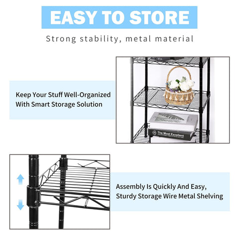 SUNLPH sturdy steel construction supports heavy storage items.