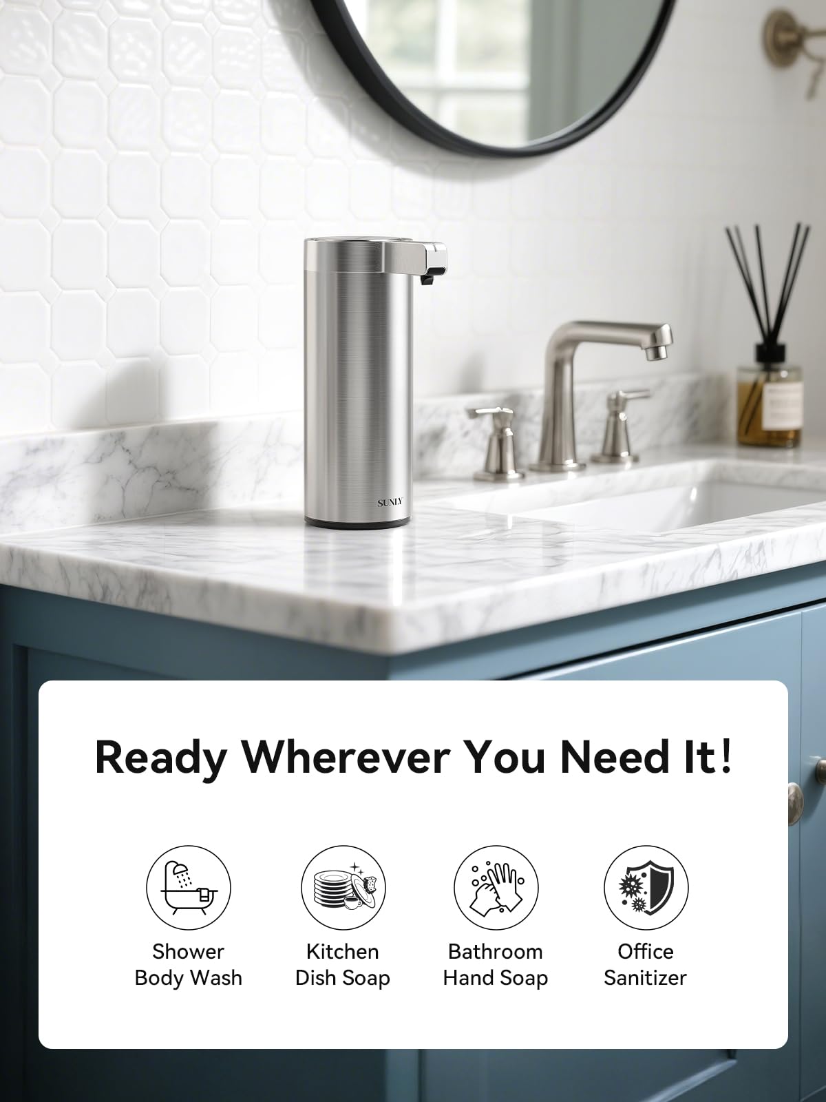 SUNLY three-dispensing modes offering Soft Daily and Max options for different tasks
