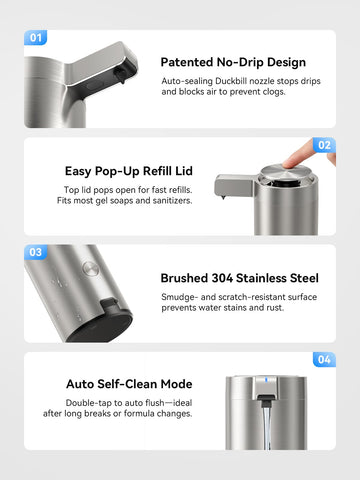 SUNLY stainless steel finish resists rust and keeps a premium look