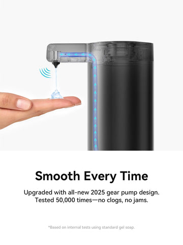 SUNLY duckbill nozzle with self-cleaning action reduces clogs and mess.