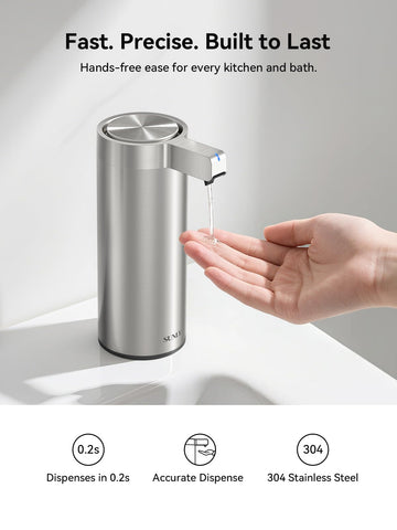 SUNLY touchless dispenser gear pump close-up highlights clog-free performance