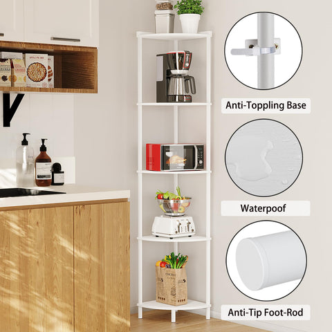SUNMORY 5-Tier Stand demonstrates sturdy construction and easy assembly
