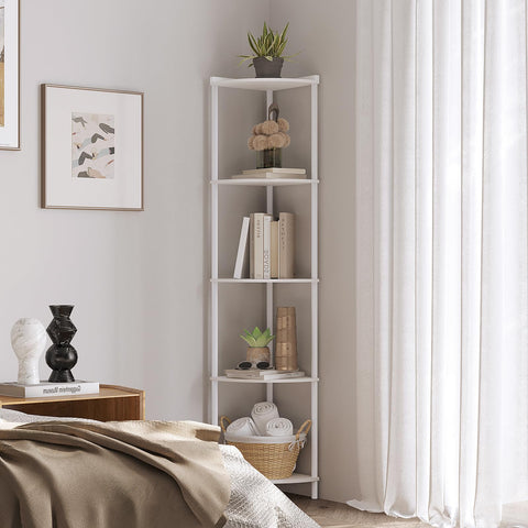 SUNMORY corner shelf in living room enhances decor and organization