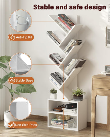 SUNMORY unit provides two open shelves and drawers for versatile storage.