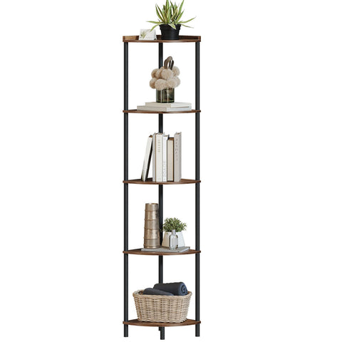 Sunmory tall 65-inch corner shelf fitting small spaces without clutter