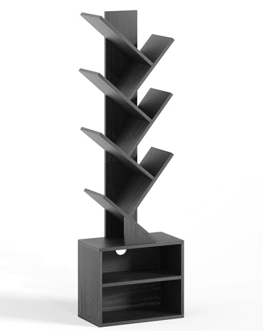 SUNMORY bookshelf placed in a corner maximizes small-space efficiency.