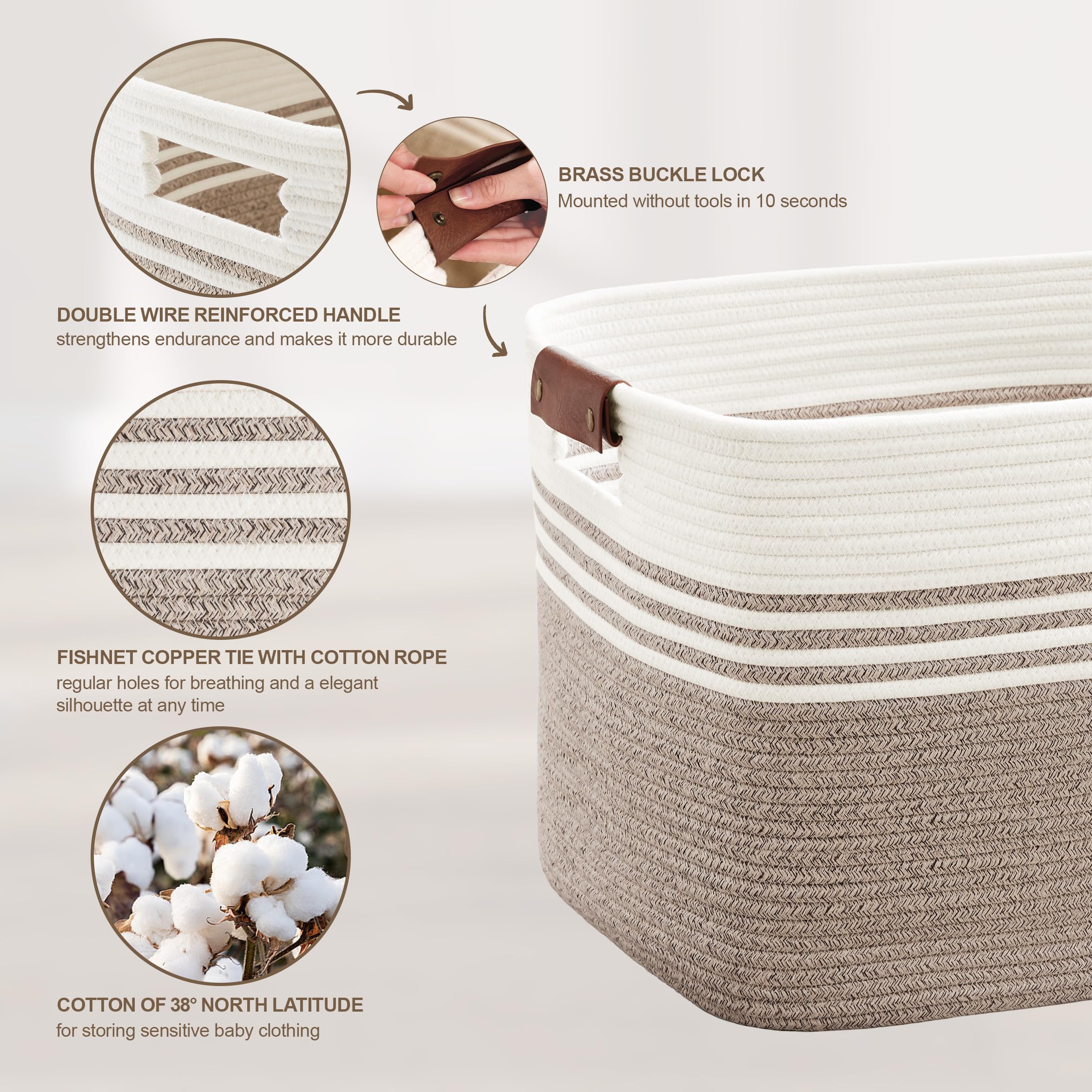 SunNewt 86L woven rope texture highlighting durable natural cotton construction.