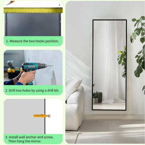 Sunniry hallway dressing area uses a full-length mirror to expand space.