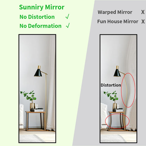 Sunniry mirror leaning against wall for quick, flexible room update.