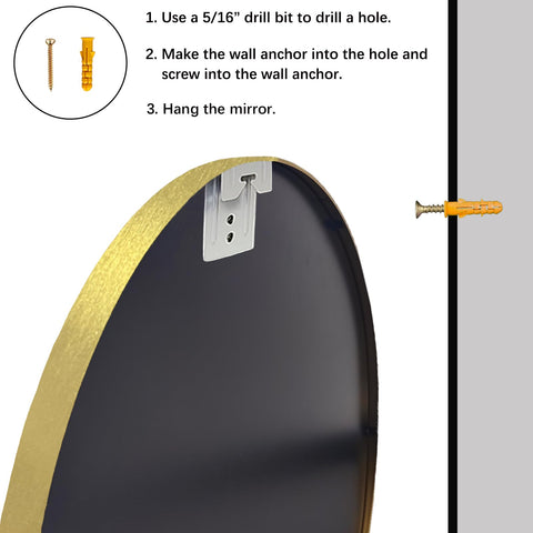 Sunniry Gold Round Mirror above fireplace creates a warm focal point.