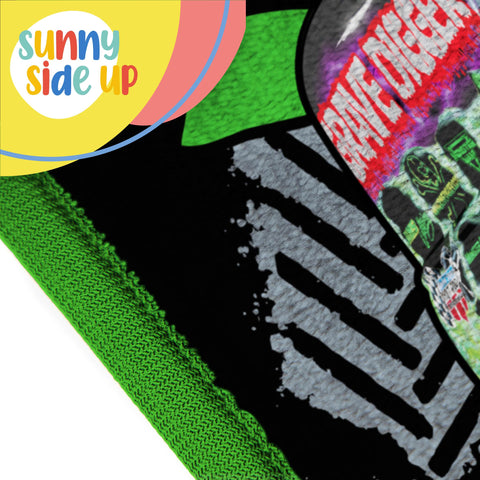Sunny Side Up machine-washable blanket remains soft after washing