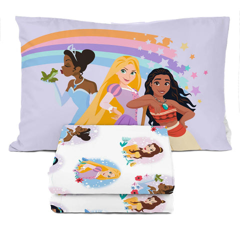 Sunny Side Up Disney Princess twin sheet Moana; vivid colors promote magical bedtime routines.