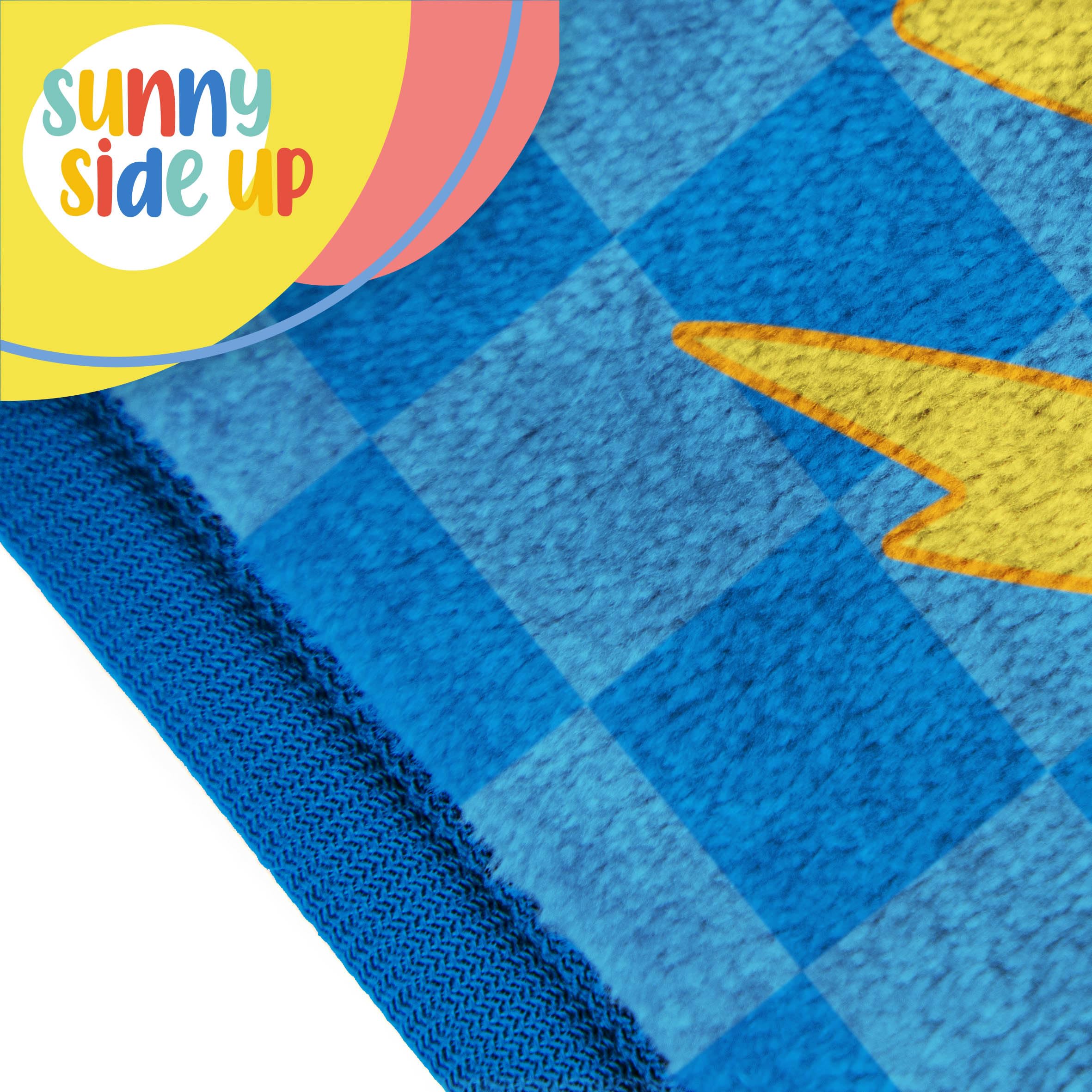 Sunny Side Up soft microfiber travel blanket is easy to care for.
