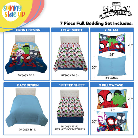 Sunny Side Up Spidey flat sheet adds cosy, easy-to-care bedding for kids.