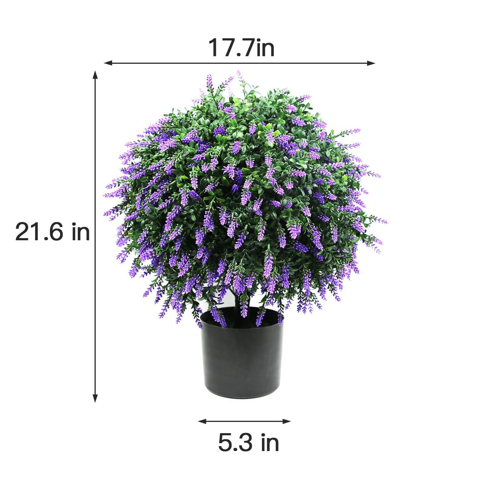 Sunnyglade 21.6-inch lavender topiary display ready to place