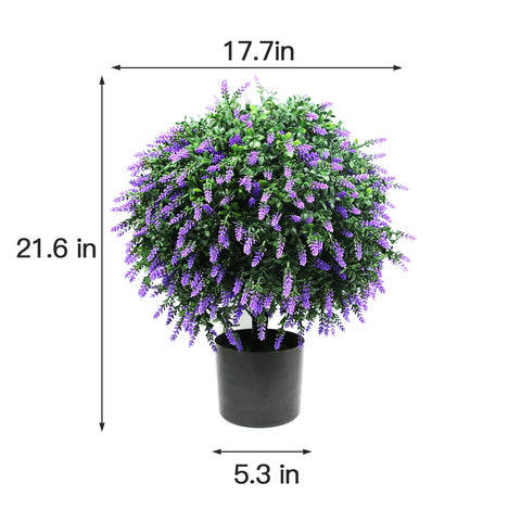 Sunnyglade 21.6-inch lavender topiary display ready to place