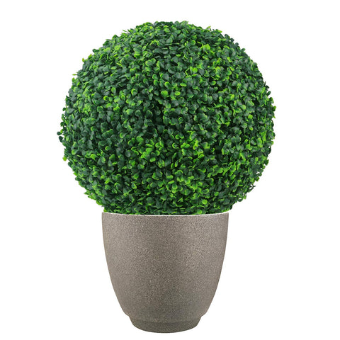 Sunnyglade artificial boxwood ball with four-layer construction for lasting décor.