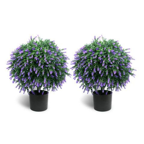 Sunnyglade lavender topiary ball two-pack for indoor and outdoor decor