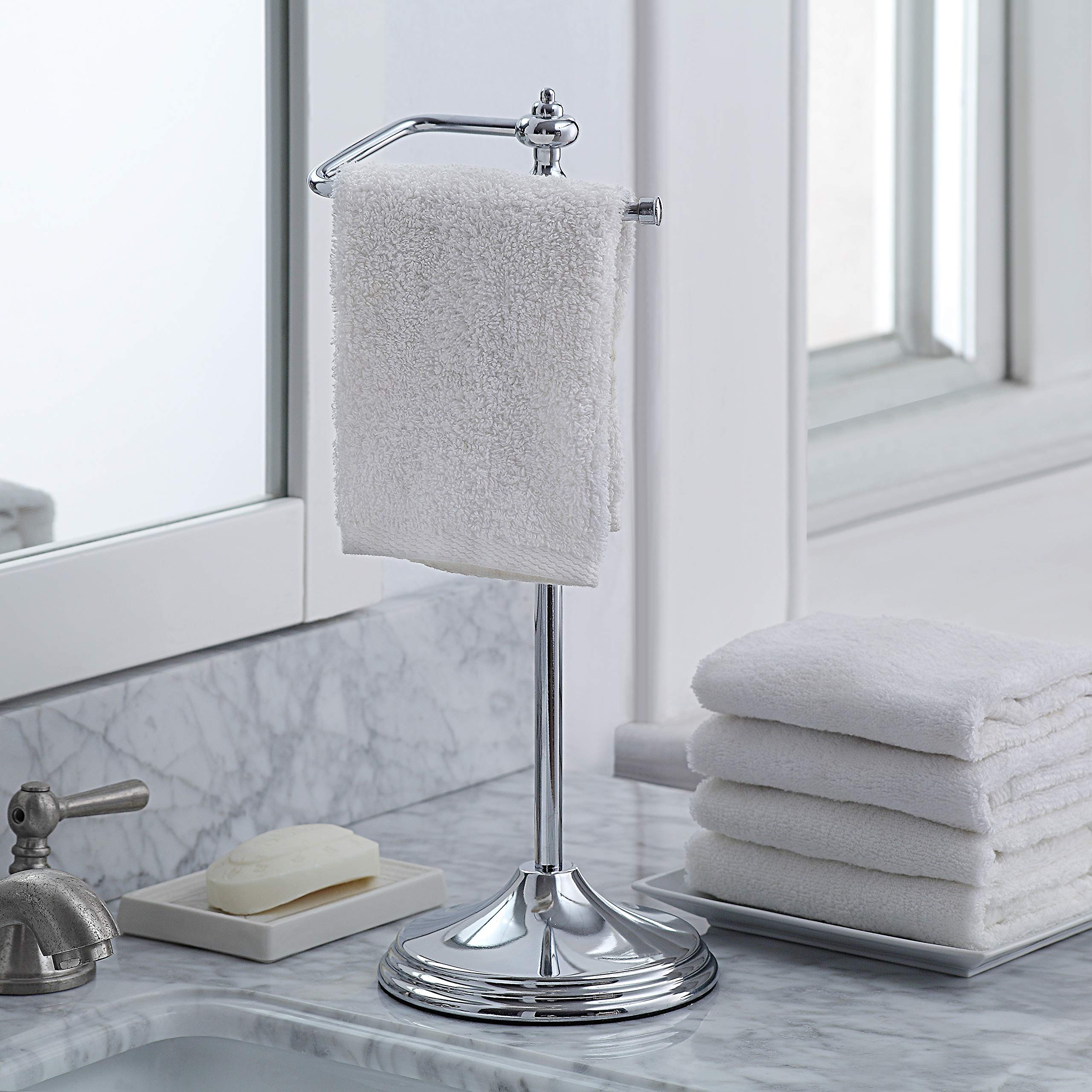 SunnyPoint chrome hanging bar at 14.2 inches keeps fingertip towels within reach