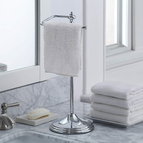 SunnyPoint chrome hanging bar at 14.2 inches keeps fingertip towels within reach