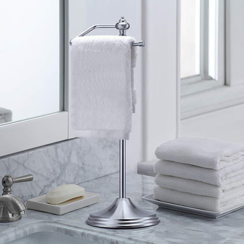SunnyPoint fingertip towel stand with hanging bar for easy access.