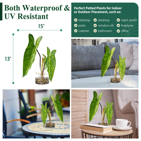 SUNPRAIRIE artificial plant with suede-like leaves and durable design