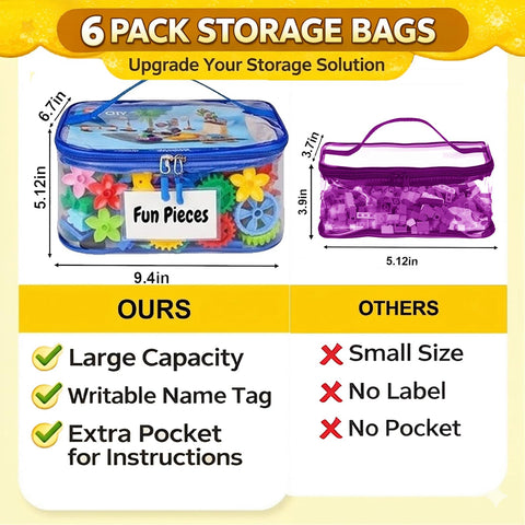 SUNPROUND large-capacity bags hold bricks, puzzles, and games.