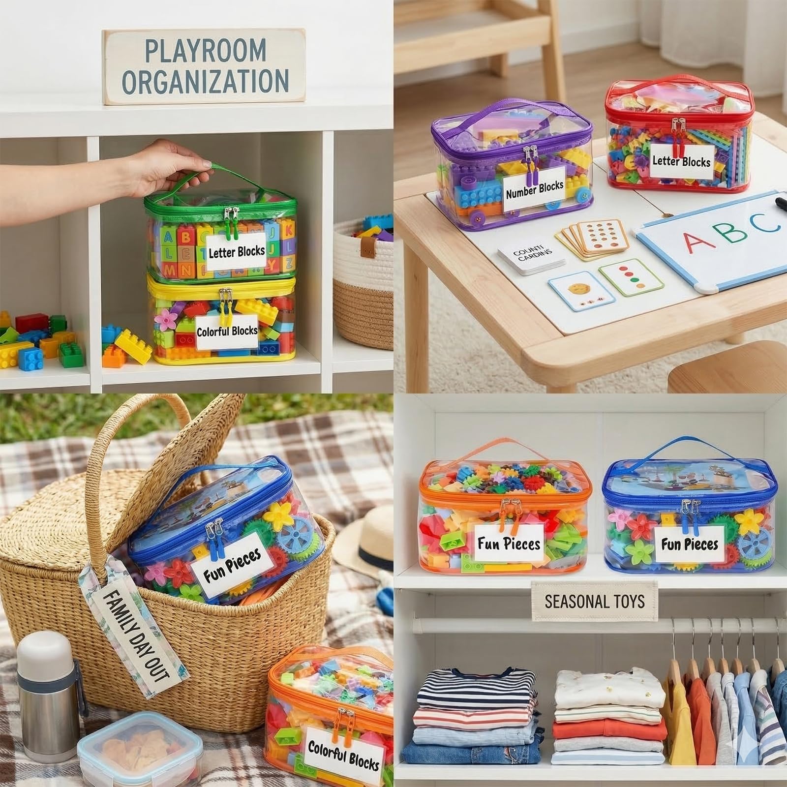 SUNPROUND clear design aids quick toy sorting and cleanup.
