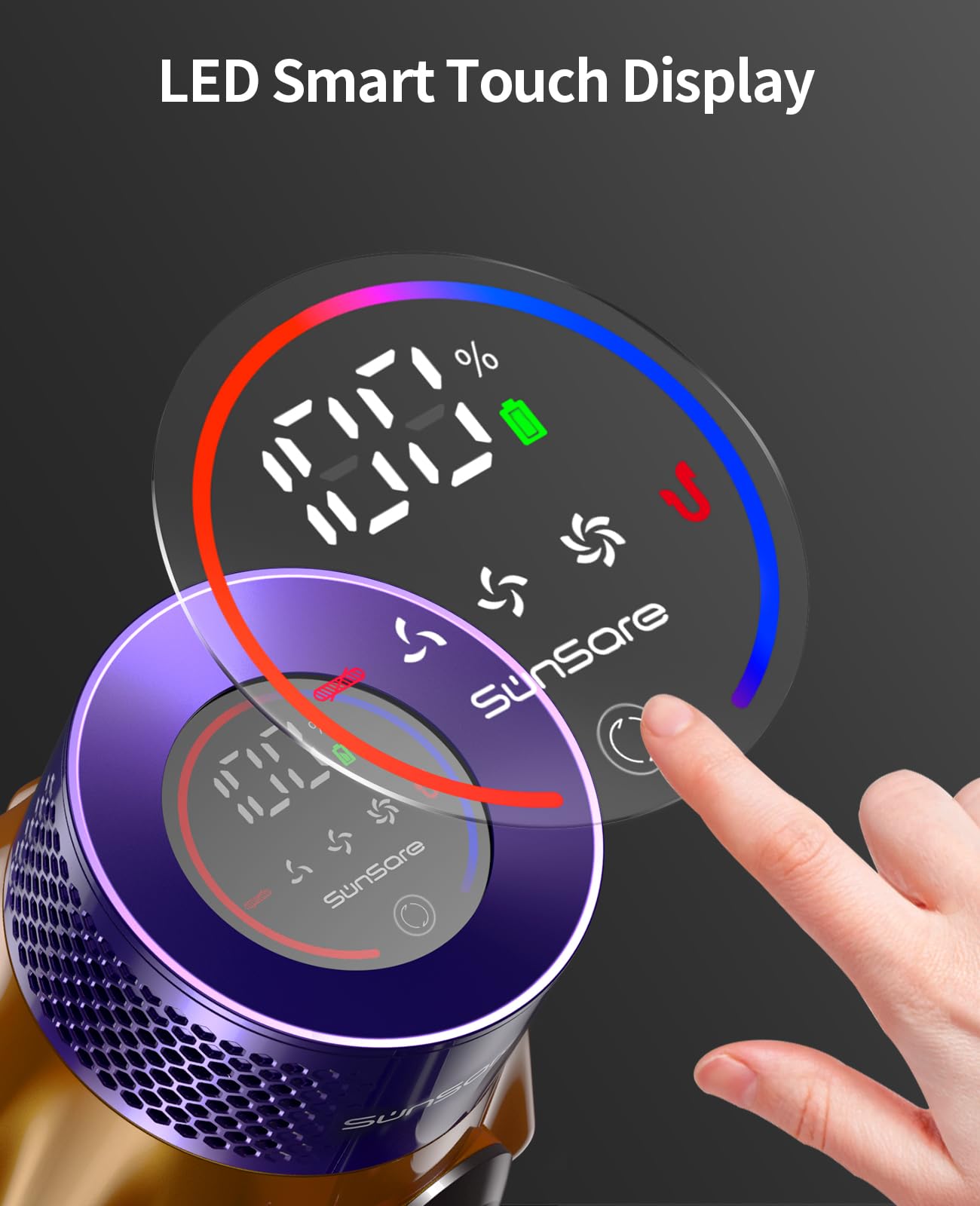 SunSare X7A filtration captures dust and allergens for cleaner air.