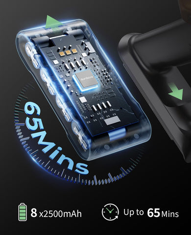 SunSare X7A touch display lets you adjust suction and monitor status in real time.
