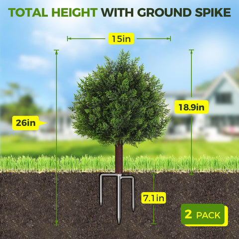 Suntee topiary ground spike provides sturdy stability in windy gardens
