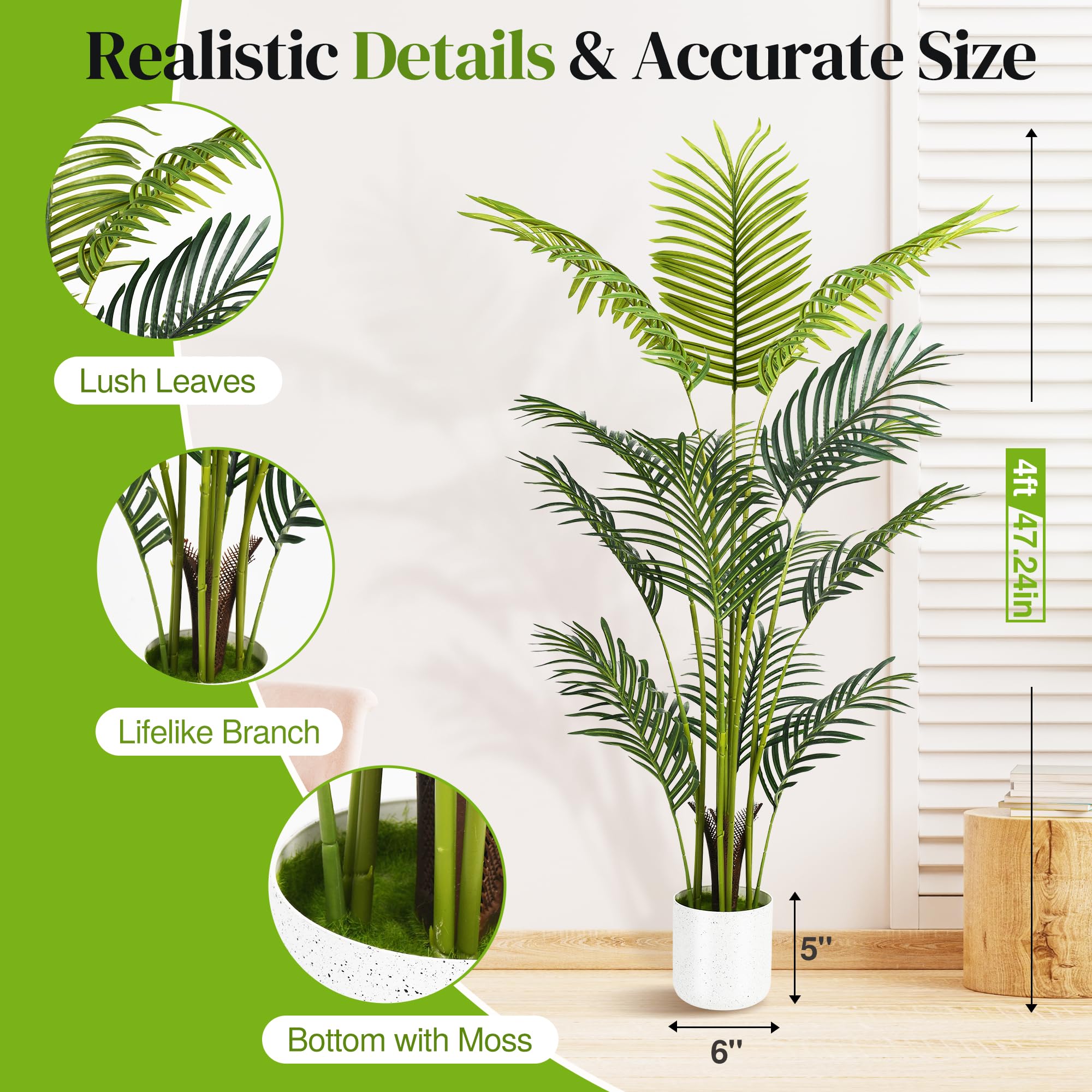Suntee easy assembly 4ft palm tree, no tools required.