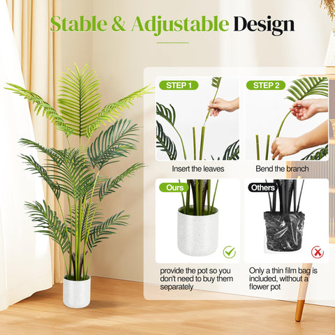 Suntee indoor outdoor ready palm decor for homes, offices, or patios.