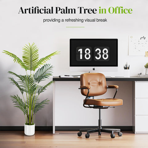 Suntee paired palm trees create a balanced decorative display.