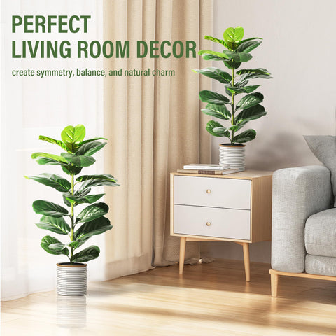 Suntee artificial fiddle leaf fig leaves adjustable for layout flexibility