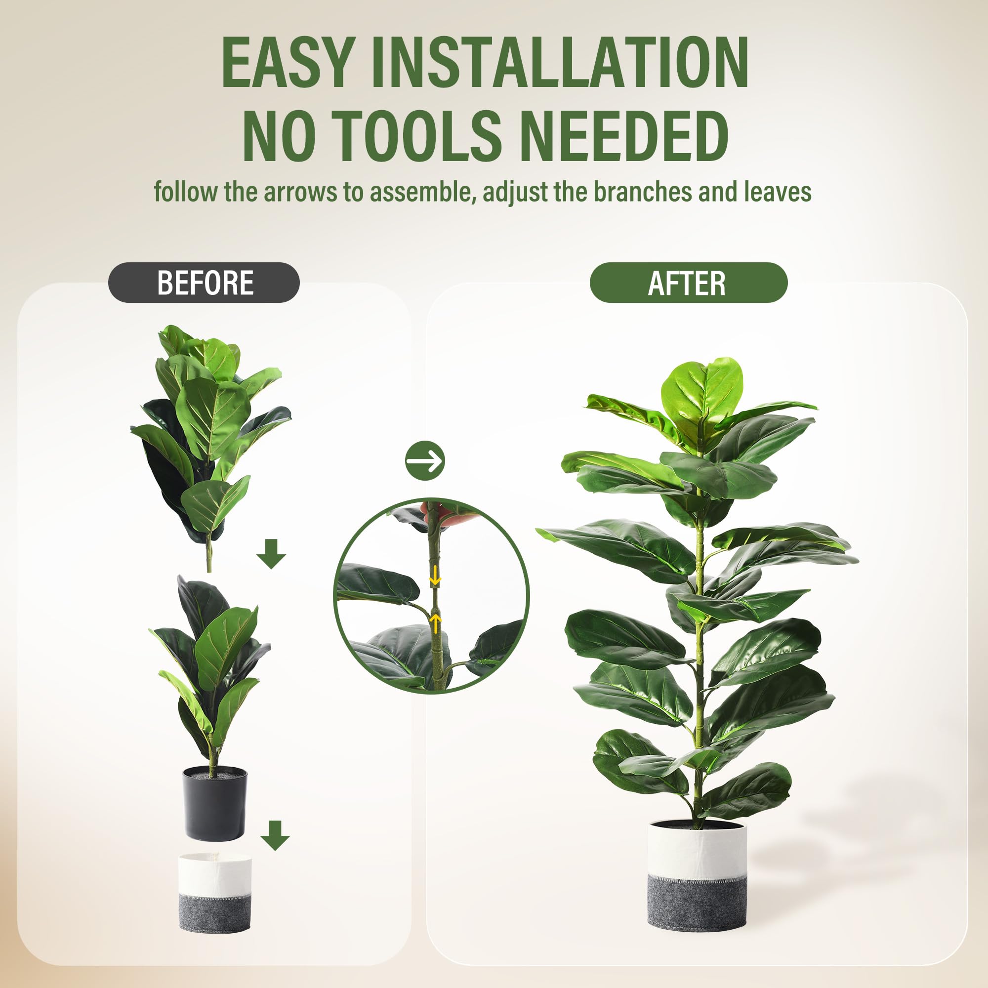 Suntee trees require no watering or pruning for easy maintenance