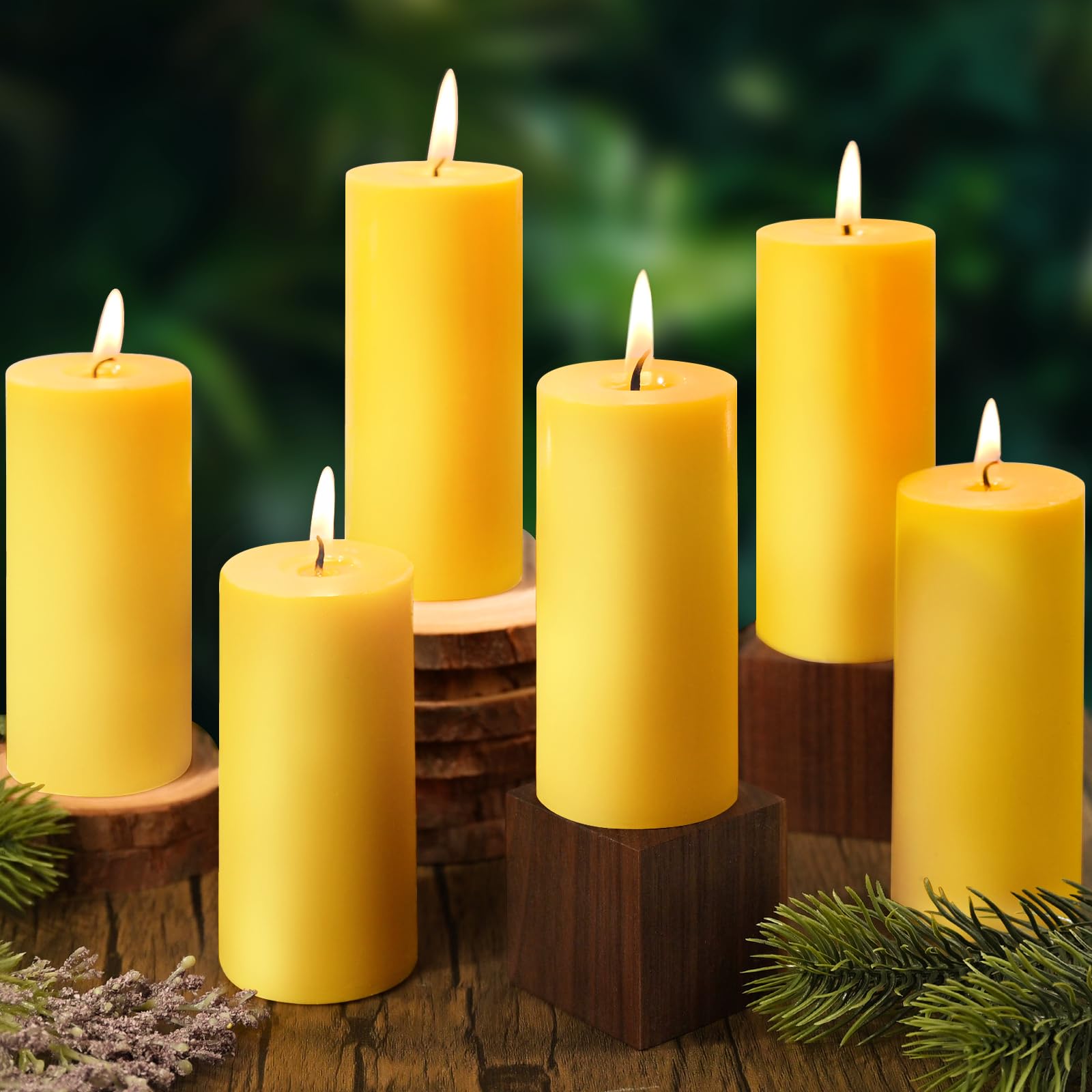 Sunwinx beeswax candle 2x4 inch burning for clean, long-lasting home illumination