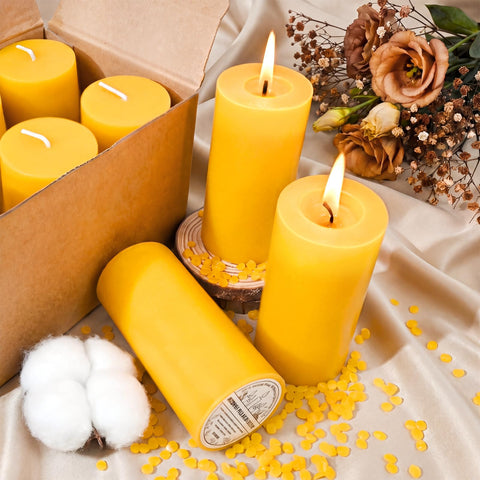 Sunwinx beeswax candle long burn time totaling 210 hours